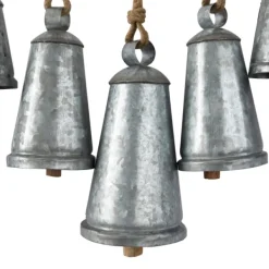 Decorative Accents-Kirkland's Home Galvanized Triangle Bells Wall Plaque Silver