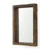Framed Mirrors-Kirkland's Home Garcelle Raw Wood Rectangle Wall Mirror Brown