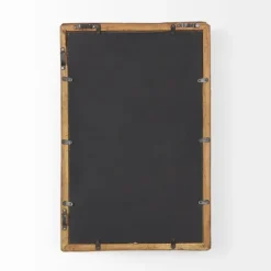 Framed Mirrors-Kirkland's Home Garcelle Raw Wood Rectangle Wall Mirror Brown