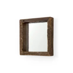 Decorative Mirrors-Kirkland's Home Garcelle Raw Wood Square Wall Mirror