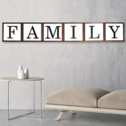 Wall Quotes & Signs-Kirkland's Home Gather Family Reversible Wood Box Brown/Black/White