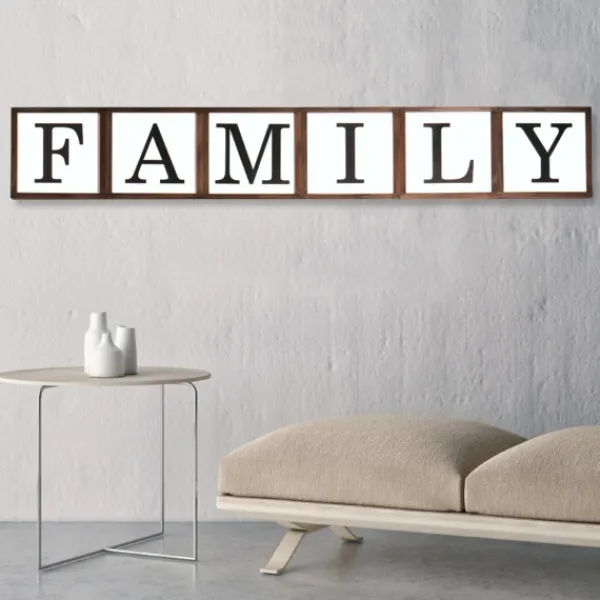Wall Quotes & Signs-Kirkland's Home Gather Family Reversible Wood Box Brown/Black/White