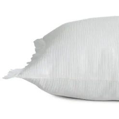 Pillows-Kirkland's Home Gauze Organic Fringe Throw Pillow White