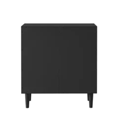 Cabinets & Sideboards-Kirkland's Home Geometric Gold Handle Cabinet Black