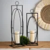 Sconces-Kirkland's Home Geometric Oval 2-Pc. Hurricane Sconce Set