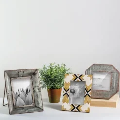 Picture Frames-Kirkland's Home Geometric Pattern Wood Picture Frame, 4X6
