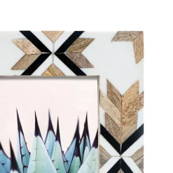 Picture Frames-Kirkland's Home Geometric Pattern Wood Picture Frame, 4X6