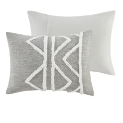 Comforters-Kirkland's Home Geometric 3-Pc. Full/Queen Comforter Set Gray