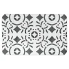 Bathroom Rugs-Kirkland's Home Geometric Tile Bath Mat Gray/White