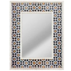 Decorative Mirrors-Kirkland's Home Geometric Tile Print Mirror