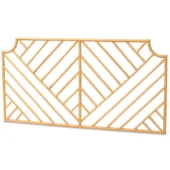 Beds & Headboards-Kirkland's Home Geometric Weave Rat Queen Headboard Tan