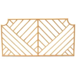 Beds & Headboards-Kirkland's Home Geometric Weave Rat Queen Headboard Tan
