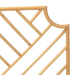 Beds & Headboards-Kirkland's Home Geometric Weave Rat Queen Headboard Tan