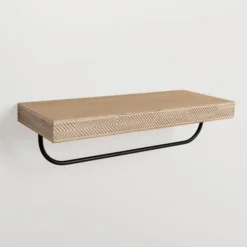 Shelves-Kirkland's Home Geometric Wood And Metal Shelf