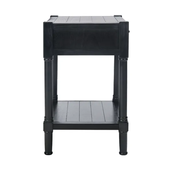 Accent & End Tables-Kirkland's Home Geometrical Industrial Pull Accent Table Black