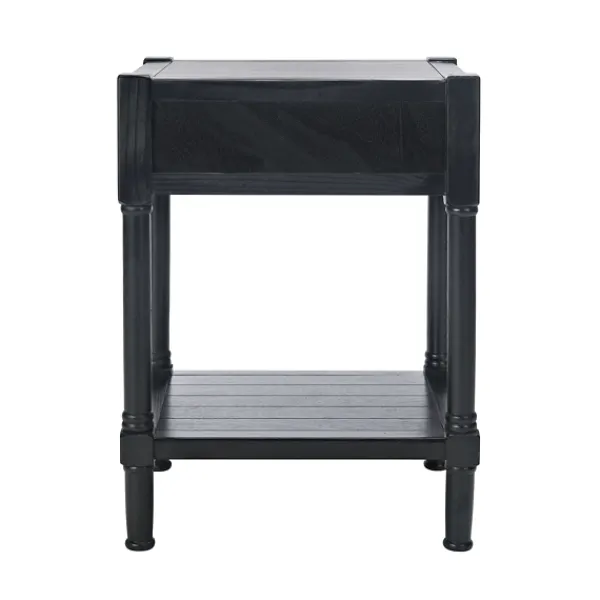 Accent & End Tables-Kirkland's Home Geometrical Industrial Pull Accent Table Black