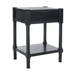 Accent & End Tables-Kirkland's Home Geometrical Industrial Pull Accent Table Black