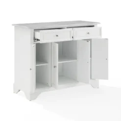 Kitchen Islands & Bar Carts-Kirkland's Home Gia All Marble Kitchen Island White