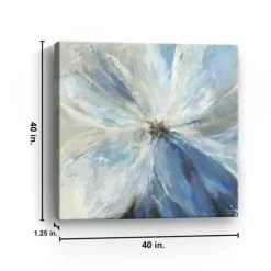 Canvas Art-Kirkland's Home Gigi Flower I Canvas Art Print, 40X40 In. Blue/White