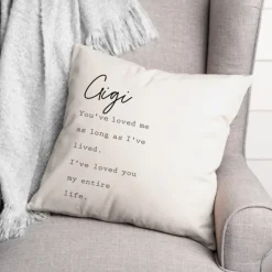 Pillows-Kirkland's Home Gigi I'Ve Loved You My Entire Life White Pillow White/Black