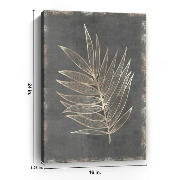 Canvas Art-Kirkland's Home Gilded Botanical I Canvas Art Print Black/Gold/Brown