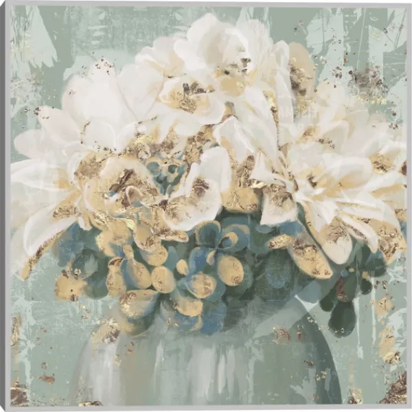 Canvas Art-Kirkland's Home Gilded Cottage Ii Framed Canvas Art Print Blue/White
