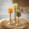 Candle Holders-Kirkland's Home Gilded En 3-Pc. Pillar Candle Holder Set Gold