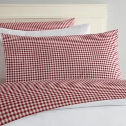 Bed Sheets-Kirkland's Home Gingham Full 3-Pc. Sheet Set Red