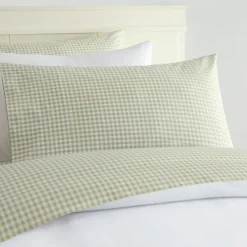 Bed Sheets-Kirkland's Home Gingham 4-Pc. Queen Sheet Set Green