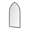 Decorative Mirrors-Kirkland's Home Giovanna Black Metal Pointed Arch Wall Mirror