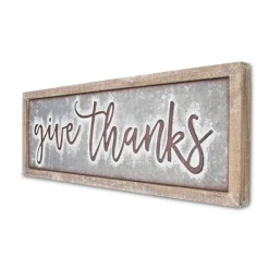 Wall Quotes & Signs-Kirkland's Home Give Thanks Sign Brown/Gray
