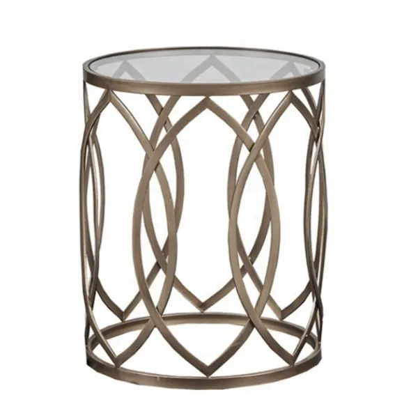 Accent & End Tables-Kirkland's Home Glass And Metal Accent Table Gold