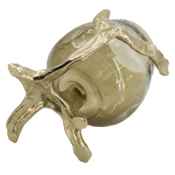 Candle Holders-Kirkland's Home Glass And Metal Driftwood Candle Holder Gold