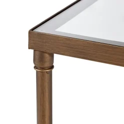 Coffee Tables-Kirkland's Home Glass And Metal Rectangle Porter Coffee Table Gold