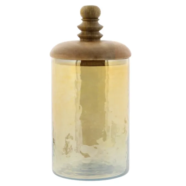 Decorative Bowls & Jars-Kirkland's Home Glass Jars, Set Of 2 Gold
