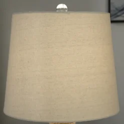 Table Lamps-Kirkland's Home Glass Jug Table Lamp With Rope Trim Tan