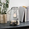 Lanterns-Kirkland's Home Glass Lantern With Metal Insert Clear