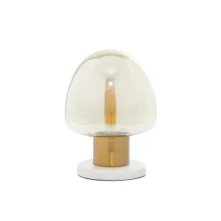 Table Lamps-Kirkland's Home Glass Shade Gold Mushroom Table Lamp Clear