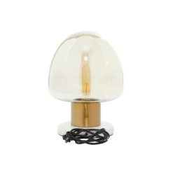 Table Lamps-Kirkland's Home Glass Shade Gold Mushroom Table Lamp Clear