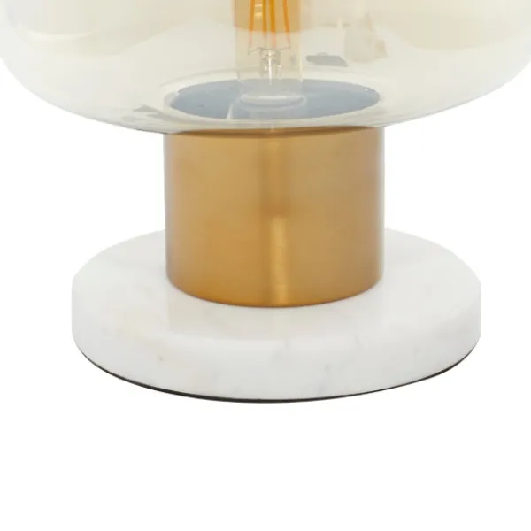 Table Lamps-Kirkland's Home Glass Shade Gold Mushroom Table Lamp Clear