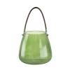 Vases-Kirkland's Home Glass Vase With Handles Green