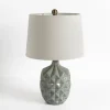 Table Lamps-Kirkland's Home Glazed Dusty Blue Geo Table Lamp Ivory
