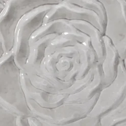 Wall Plaques-Kirkland's Home Glazed Iron Carved Floral Plaques, Set Of 3 Gray