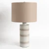 Table Lamps-Kirkland's Home Glazed Sand Stripes Table Lamp Tan