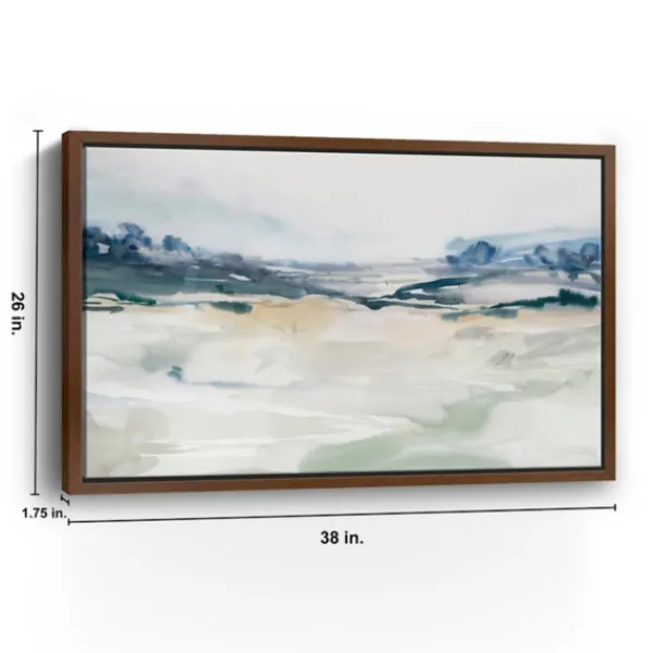 Framed Art-Kirkland's Home Gleaming Basin Framed Canvas Art Print White/Blue/Green