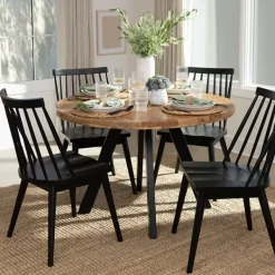 Dining Tables-Kirkland's Home Glenn Natural Wood Dining Table Tan
