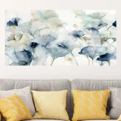 Canvas Art-Kirkland's Home Glorious Ginkgo Giclee Canvas Art Print, 40X20 In. Blue