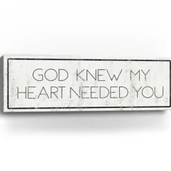 Wall Quotes & Signs-Kirkland's Home God Knew My Heart Needed You Canvas Art Print White