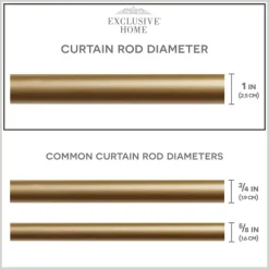 Curtain Rods & Hardware-Kirkland's Home Gold Aged Mercury Sphere Curtain Rod, 120 In.