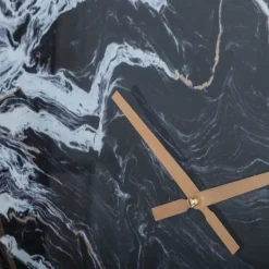 Clocks-Kirkland's Home Gold And Black Marble Face Wall Clock